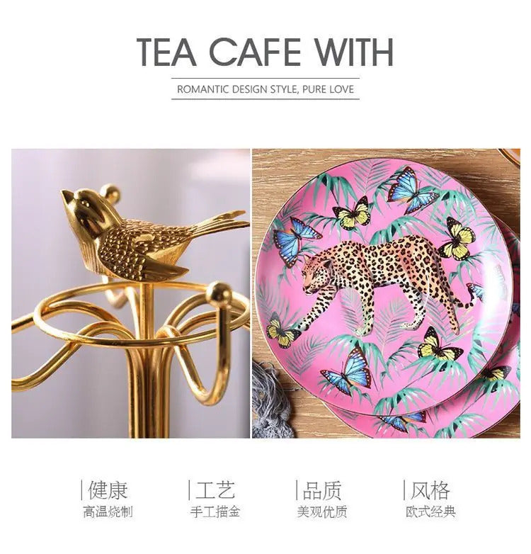 Leopard coffee cup/birthday gift/milk tea cup