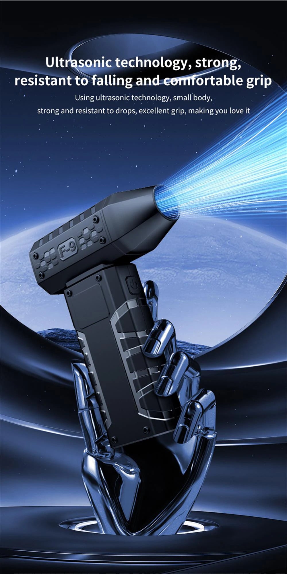 Mini Turbo Jet Fan Portable Handheld Violent Blower USB Rechargeable Strong Winds Speed Turbo Fan Outdoor Brushless Hand Fan