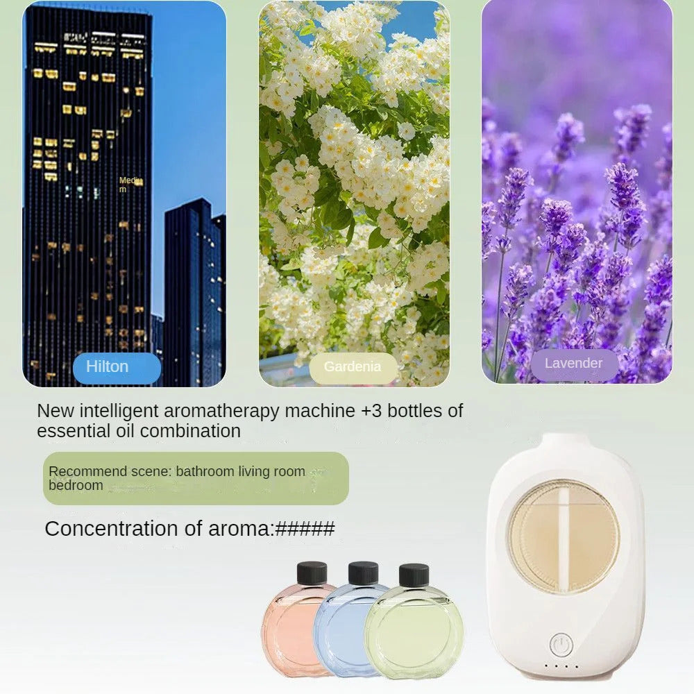 6 Modes Aroma Diffuser Wall Mounted Air Freshener Dispenser Fragrance Essential Oil Air Humidifier Aromatherapy USB Rechargeable