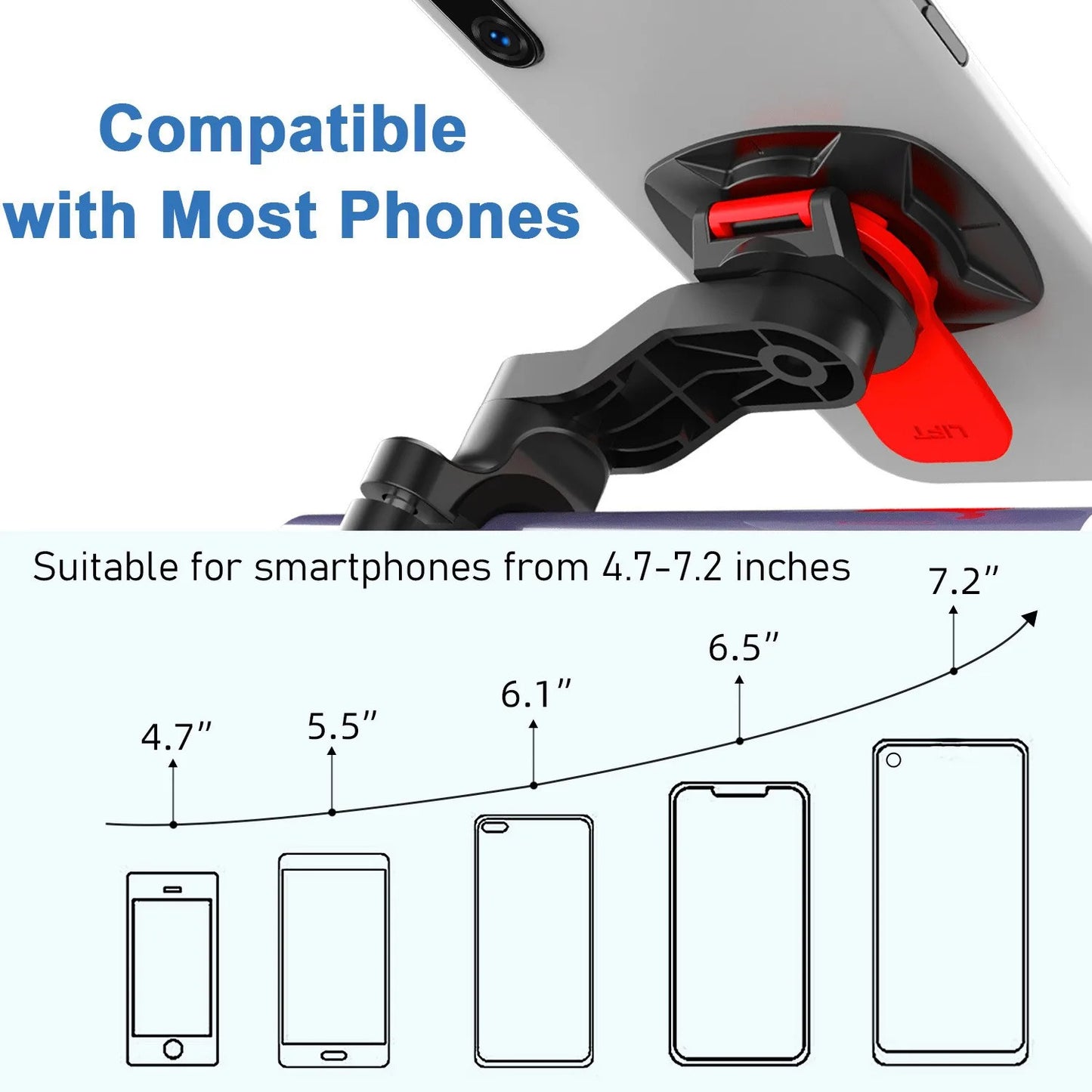 Quadlock Motorcycle Anti Vibration Mount Phone Holder Motorcycle Bracket Moto Electric Scooter Bracket For iPhone Xiaomi Samsung