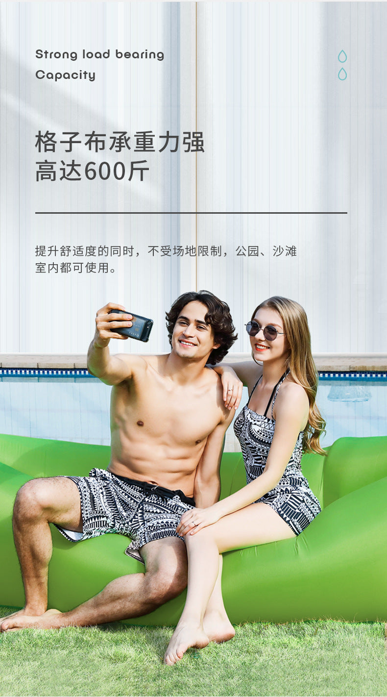 Manufacturer Pillow Style Inflatable Sofa In Stock Outdoor Portable Lazy Air Sofa Foldable Inflatable Bed Sleeping Bag