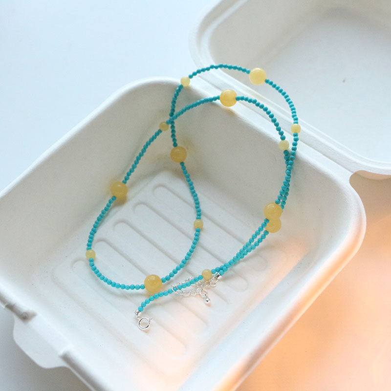 Turquoise Baroque Freshwater Pearl Bracelet Stacked Elegant Women's Bracelet