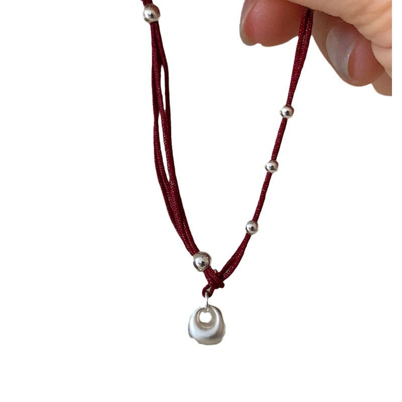 Xiaofutuo Red String Woven Bracelet for Women New Chinese Style Light Luxury Retro Hand Ring Jewelry