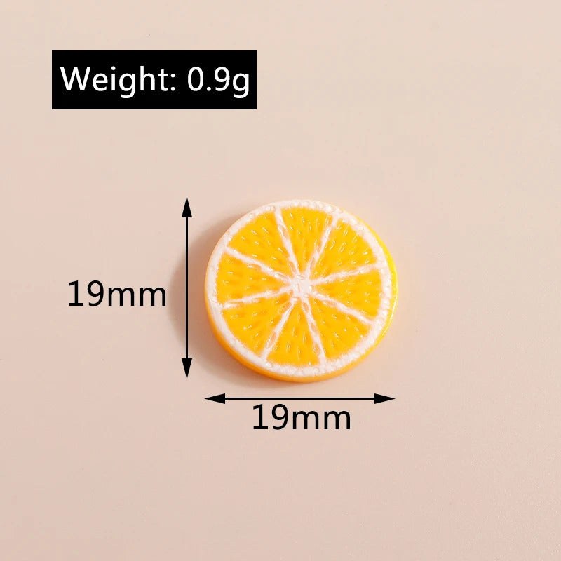 10pcs Mix Cute Mini Fruit Charms Pear Cherry Pineapple Peach Avocado Flat Back Resin Cabochons Scrapbook DIY Jewelry Accessories