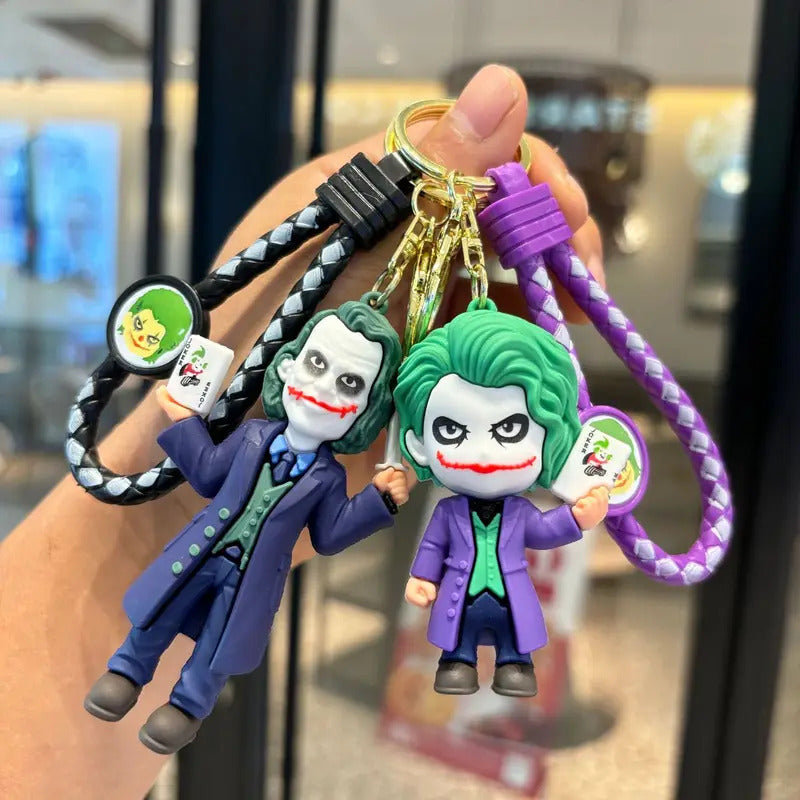 Anime Cartoon Joker Model Doll Keychain Bag Key Ring Pendant Ornaments Jewelry Accessories Charm Small Gifts for Friends