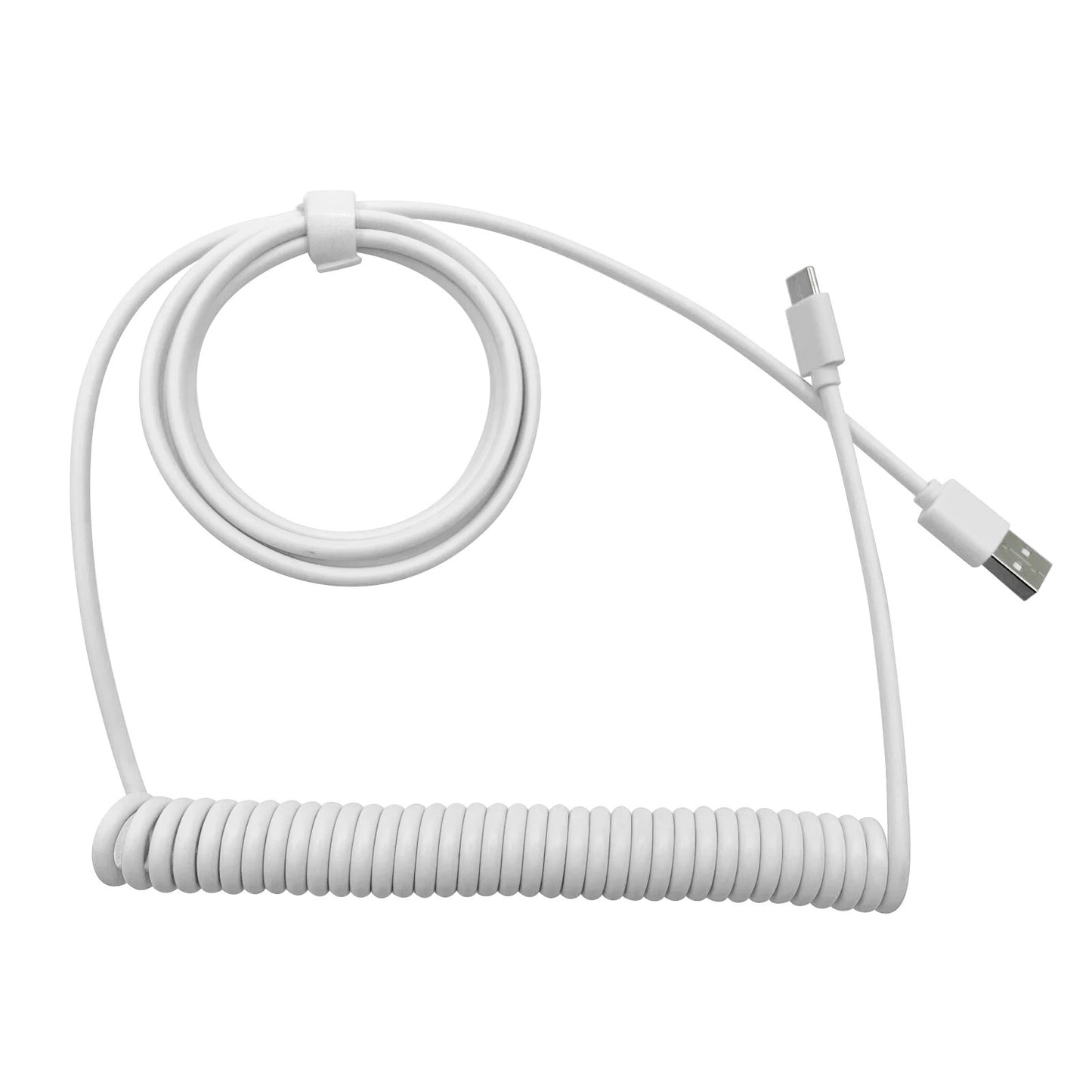 PU Mechanical Keyboard Data Cable Type-C to USB Coiled Spring Aviator Wire 1.5-3m Computer Peripherals