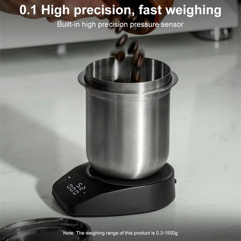 ABBK-Compact Digital Coffee Scale With Timer,High Precision Weighing & Timing For Perfect Brew,Essential For Home,Coffee Shop