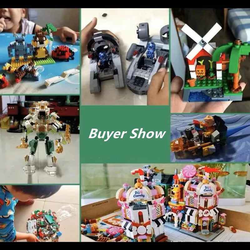 Pieces Building Blocks City DIY Creative Bricks Toys Bulk Random Model Parts Pack Figures Educational Kids Toys Children Gifts