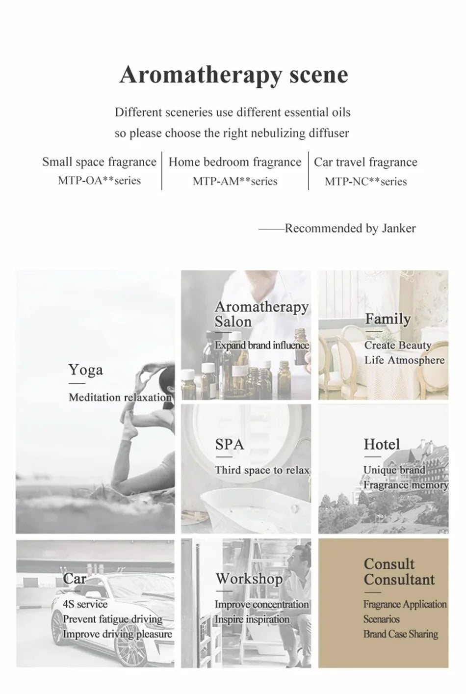 New Essential Oil Diffuser Waterless Operated Aromatherapy Diffuser for Home Office Wood and Glass Aroma Diffuser Scent Machine