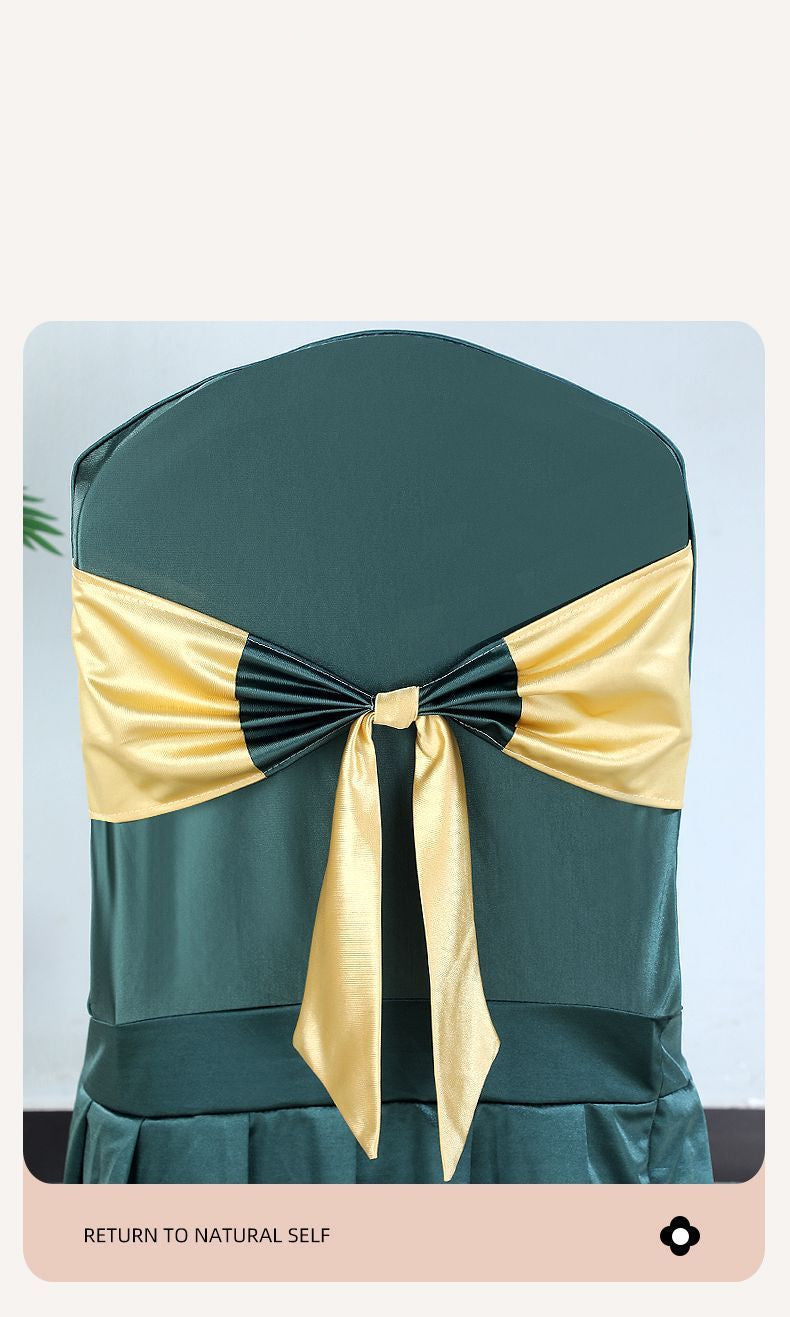 Hotel Restaurant Banquet Special Chair Cover Dining Chair Seat Stool Bench Wooden Chair Universal Chair Cover Bowknot