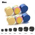 Bten 1 Pair Stainless Steel Ear Post 2-8mm Stud Earrings For Men Women Jewelry Gold Black Rose Silver Color Ball Earrings