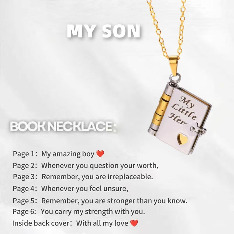 Titanium Steel Women's Love Letter Necklace Openable Pendant Couple New Style Personality Temperament Necklace Clavicle Chain