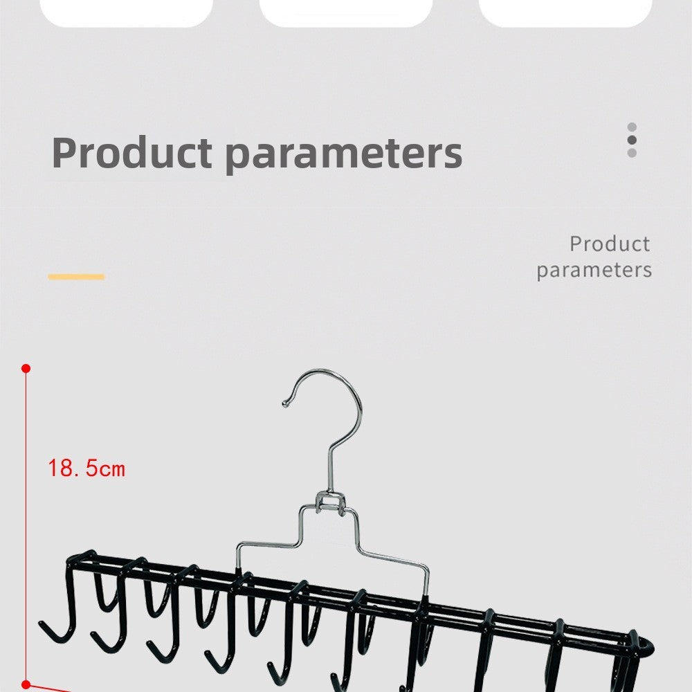 Strap Hanger 20 Hook Multi-hanging Underwear Vest Storage Artifact Multifunctional Hook Student Dormitory Wardrobe Hanger