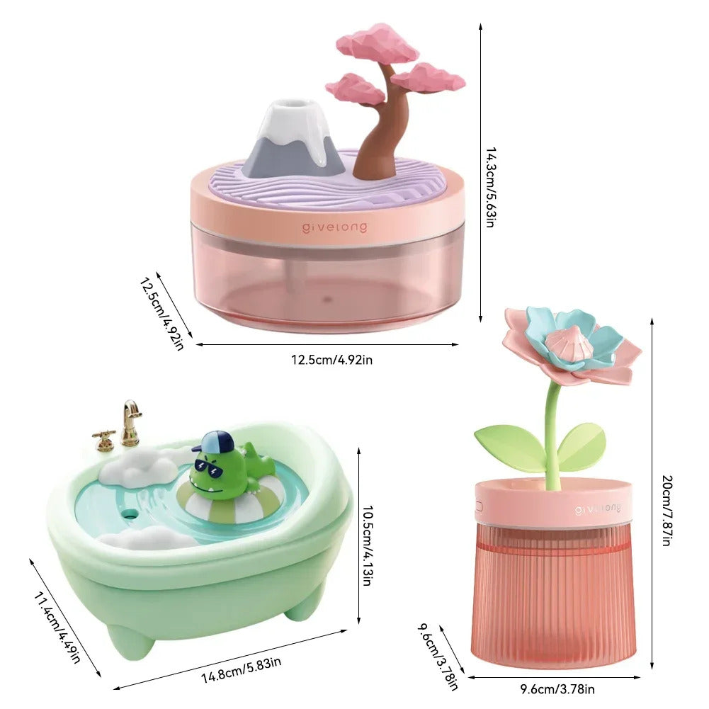 Landscape Air Humidifier Small Spray Hydration Household Silent Bedroom Desktop Car USB Aromatherapy Humidifiers Diffuser