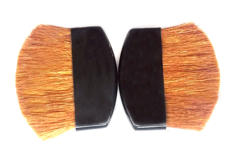 In Stock Flat Blush Brush Goat Hair Flat Brush Yellow Goat Hair Flat Blush Brush Makeup Brush Tool 3.8