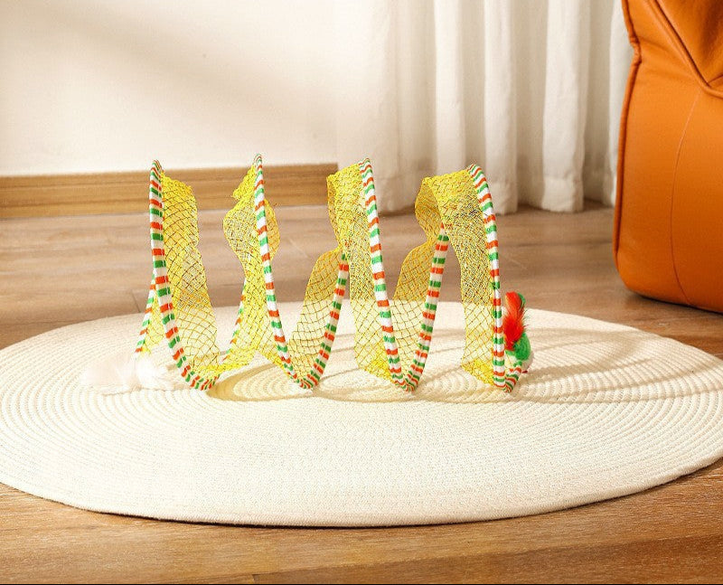 New Pet Supplies Type Cat Tunnel Toy Foldable Channel since Hi Cat Toy Cat Teaser Steel Wire China