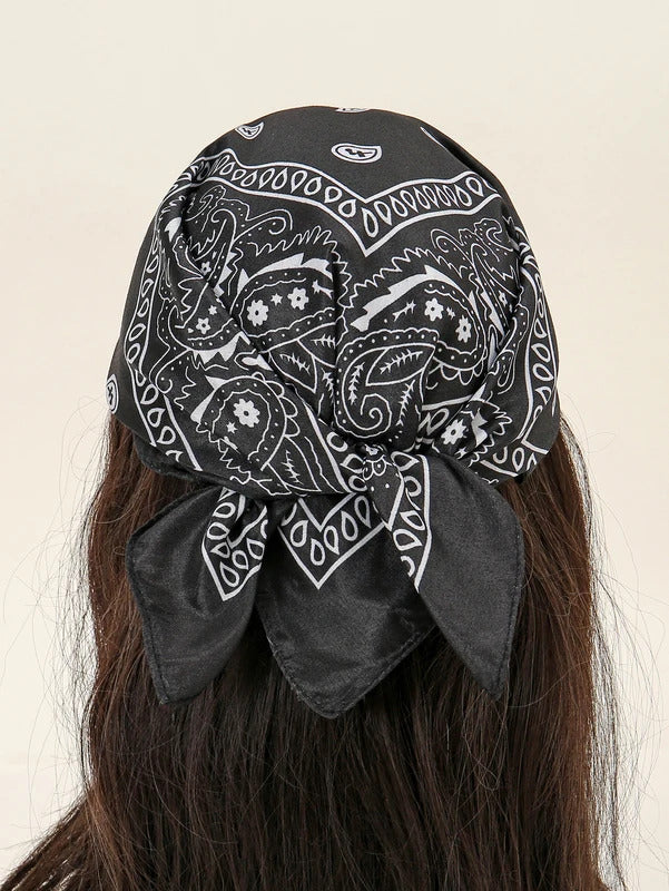 54cm*54cm Fashion Cotton Hip Hop Head Scarf Paisley Square Scarves Headwear Bandanna Hair Band Neck Wrist Wrap Band Accessories