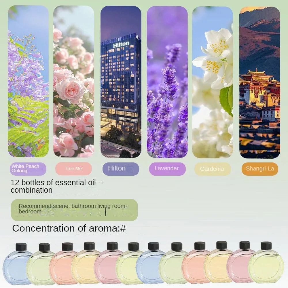 6 Modes Aroma Diffuser Wall Mounted Air Freshener Dispenser Fragrance Essential Oil Air Humidifier Aromatherapy USB Rechargeable