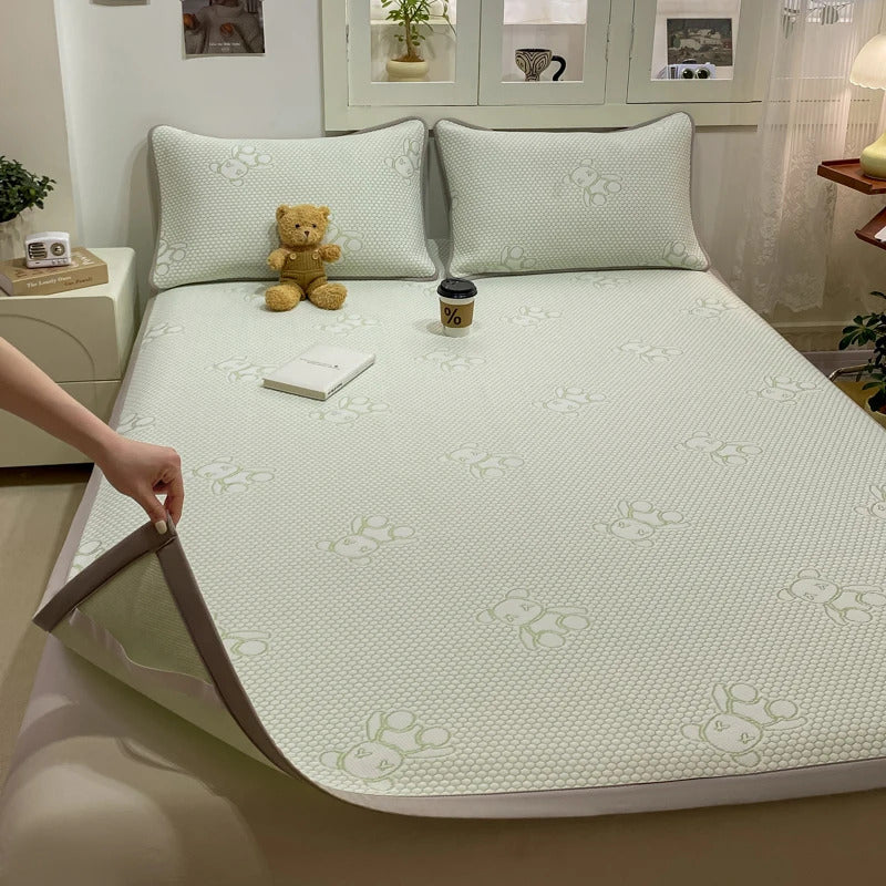 New Ice Bean Summer Mat for Bed  Air-Permeable Sleeping Naked Cooling Mat Adult Child Coolness Soft Bed Mat Cool Down Bed Pad