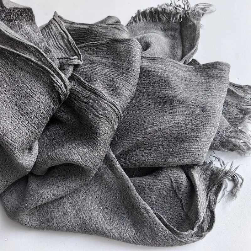 61 Colors Soft Cotton Viscose Scarf Rayon Material Muslim Hijab Mid Eastern Plain Solid Color Headscarf With Tassel