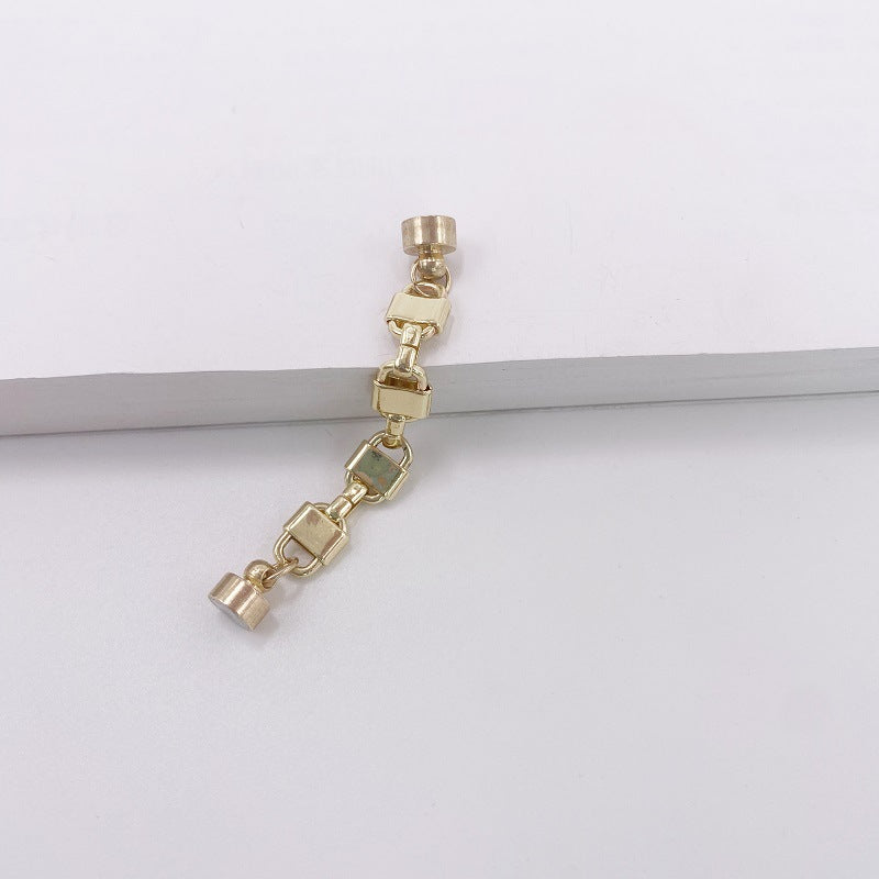 Metal Chain Magnetic Hoop Earrings for Women, Simple Versatile Elegant Non-Pierced Round Earrings, Minimalist Style Ear Jewelry