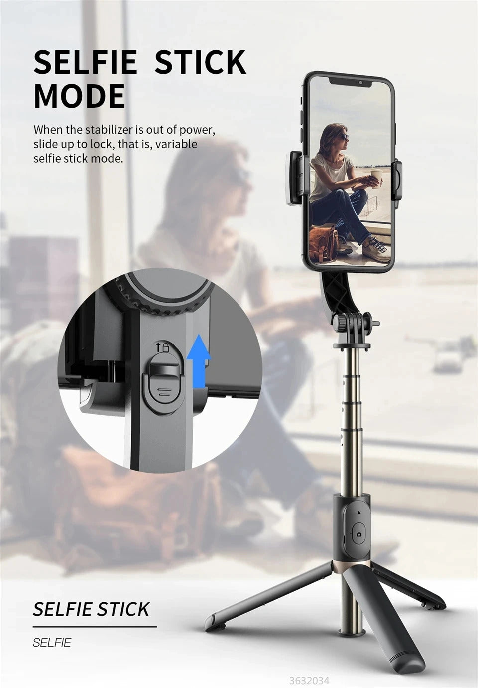 FANGTUOSI 2025 new Selfie Stick Stand Mobile Phone with microphone Support Wireless Gimbal Stabilizer For iPhone Android Holder