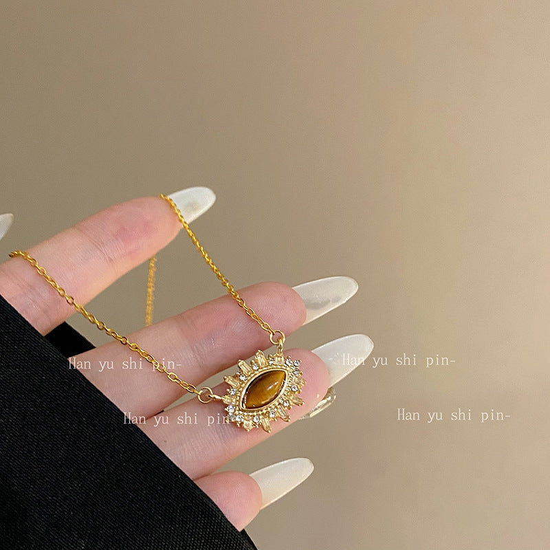 Sunflower Necklace Female Niche Design Sense