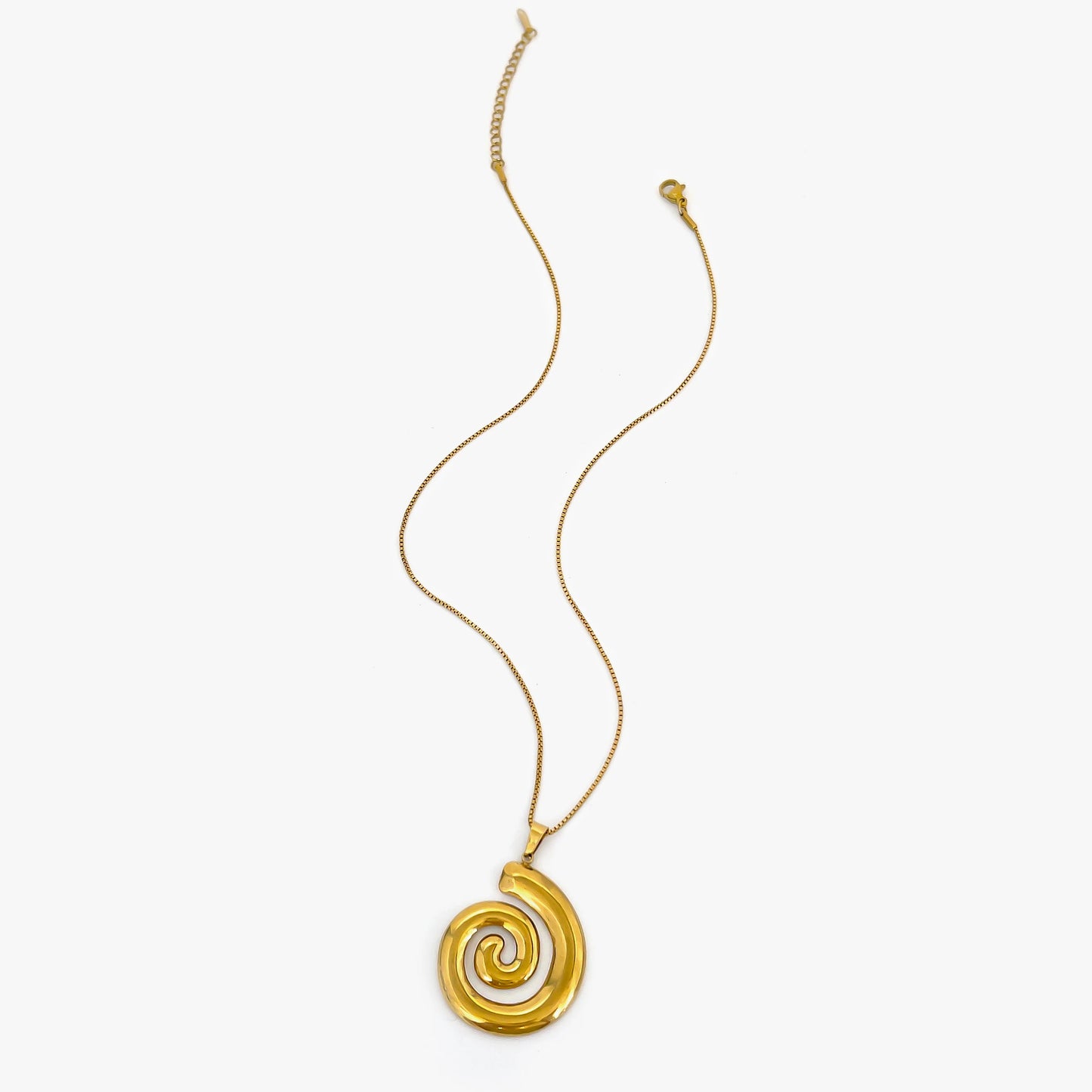 Peri'sbox New Fashion Starfish Hollow Vortex Spiral Pendant Necklace for Women 18K Gold Plated Tarnish Free Jewelry Gifts Summer