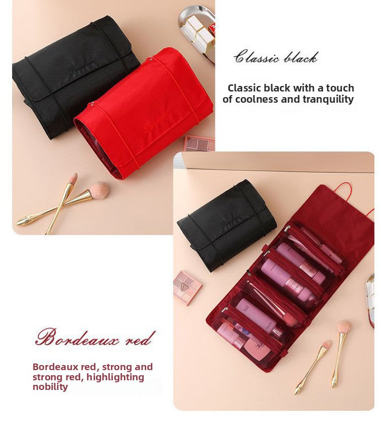 Detachable 4-in-1 Makeup Bag Multifunctional Simple Travel Handheld Foldable Travel Cosmetic Storage Toiletry Bag