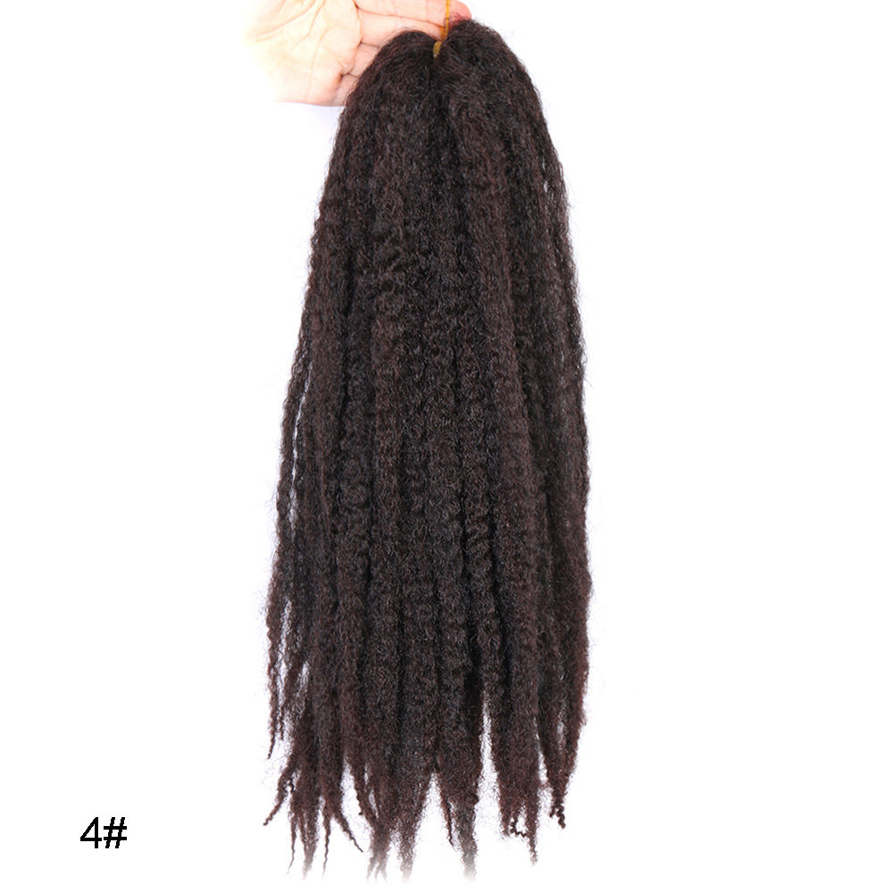 Large Caterpillar Dreadlock Wig Crochet Fluffy Braids Afro Kinky Curly Marley Braids