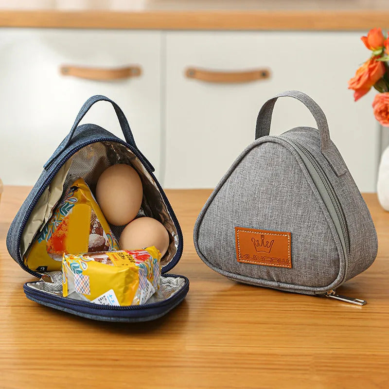 New Triangular Insulation Bag Mini Aluminum Foil Student Rice Ball Bag Cute Portable Lunch Box Outdoor Lunch Bag