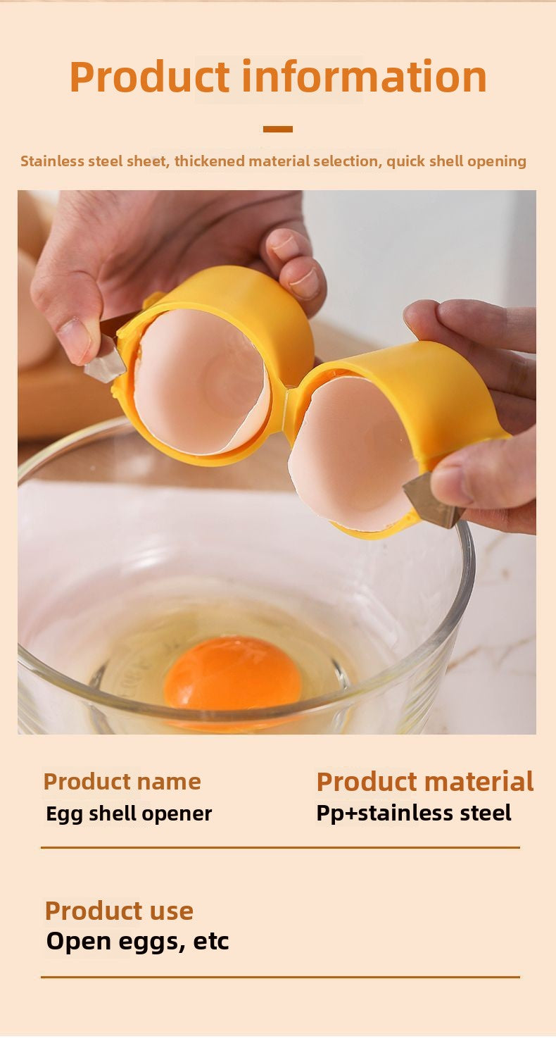Quick Egg Shell Remover Non-Shedding Egg Opener Handheld Household Baking Egg White Cream Whipping Tool