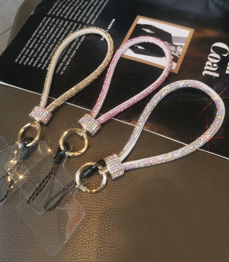 For Cell phone lanyard pendant phone strap Keychain on the phone Wrist chain luxury rhinestone pendant chain diamond bracelet