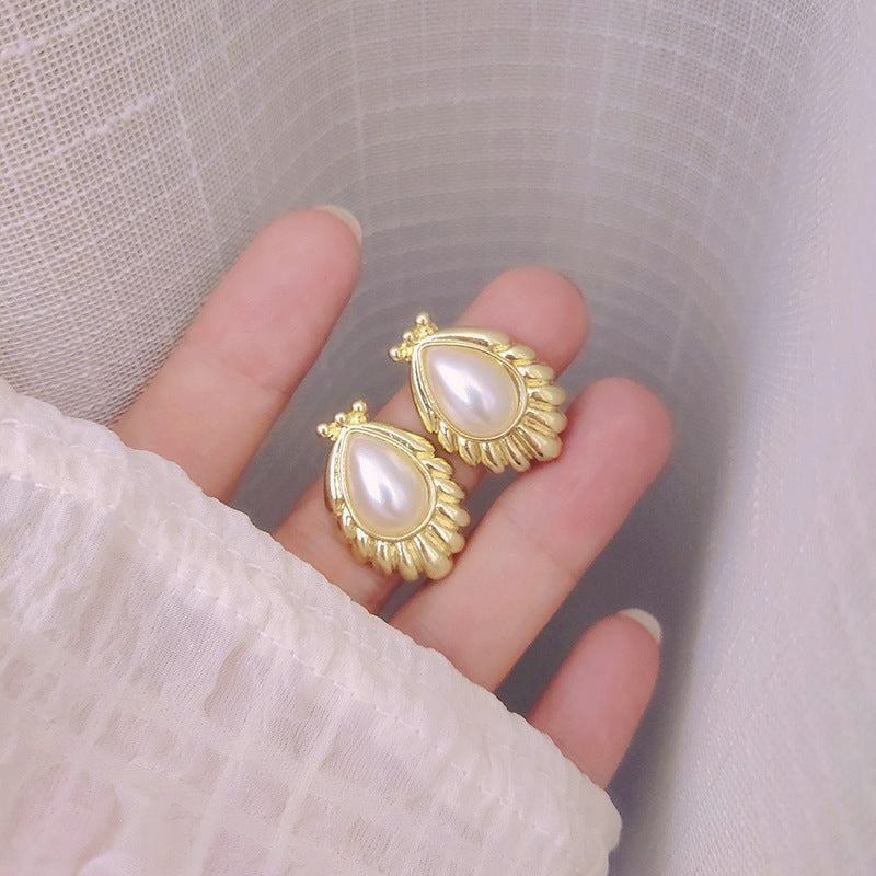 Earrings Pearl Style Elegant High-end Drop Earrings Sophisticated Heart-shaped Earrings Simple Internet Celebrity Ear Jewelry 925 Silver Needle