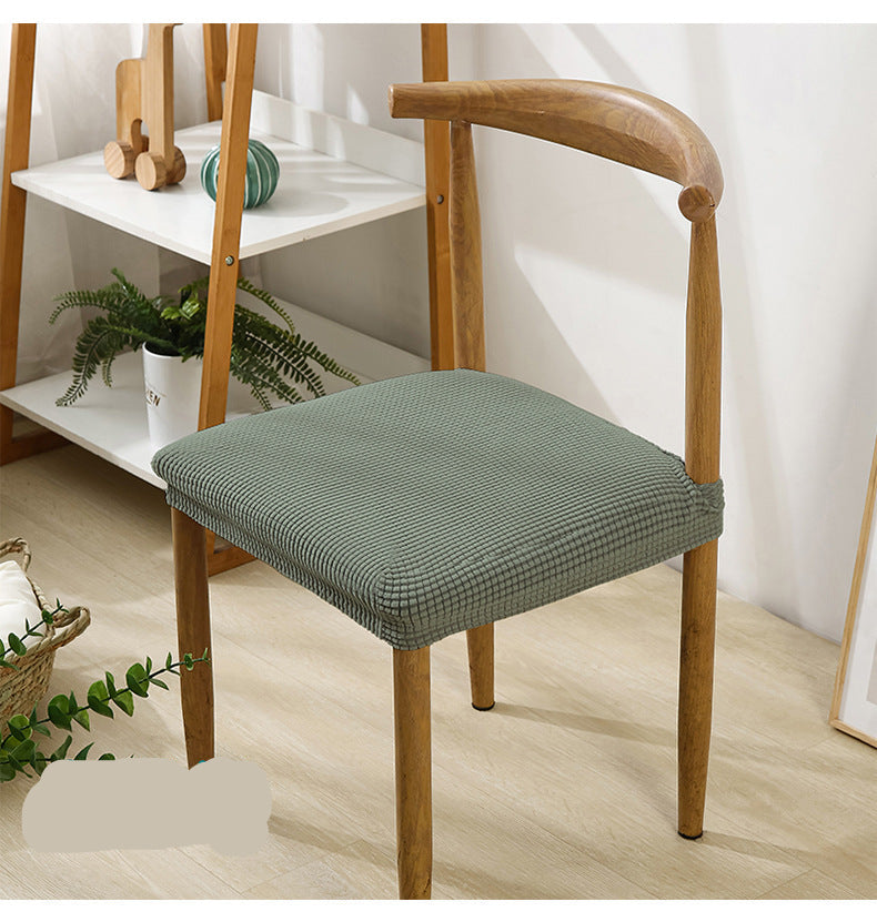 Thick Elastic Chair Cover Cushion Cover Full Coverage Dining Chair Cover Solid Color Hotel Chair Cover Stool Cover Ins Style Seat Cover for Home Use