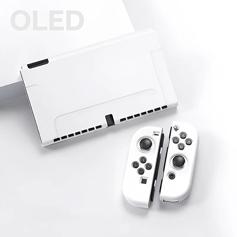 Protective Case Compatible With  Switch OLED Console And Joy-Cons, Switch Can Be Inserted In Dock With Shell