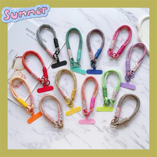 Cute Mobile Phone Lanyard Hanging Decoration Can Be Carried Twist Rope Anti-loss Pendant Fashion Strong Wrist Short Straps Band