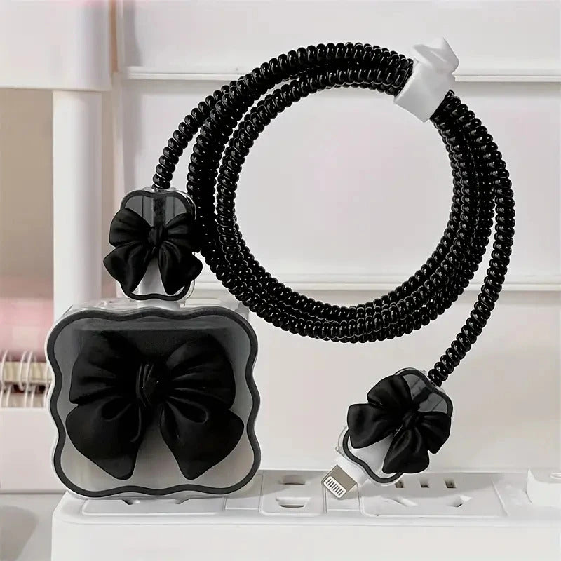 3D New Cable Charger Protection Case For IPhone 15 14 13 Pro Max 18W 20W Original Charger Cable Data Line Wire Spiral Protector