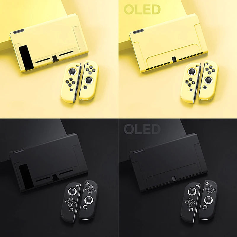 Protective Case Compatible With  Switch OLED Console And Joy-Cons, Switch Can Be Inserted In Dock With Shell