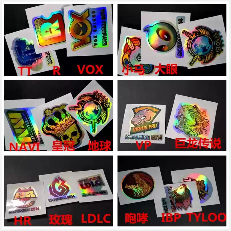 Holographic Csgo Peripheral Stickers Physical Printing Physical Waterproof Mobile Phone Computer Laptop Car Sticker Gift
