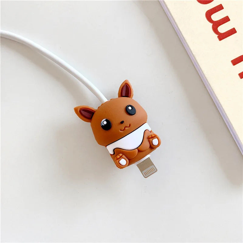 Pokemon Pikachu Doll Data Cable Protective Cover Kawaii Anime Pikachu Protective Cover Mobile Phone Accessories Anti-breakage