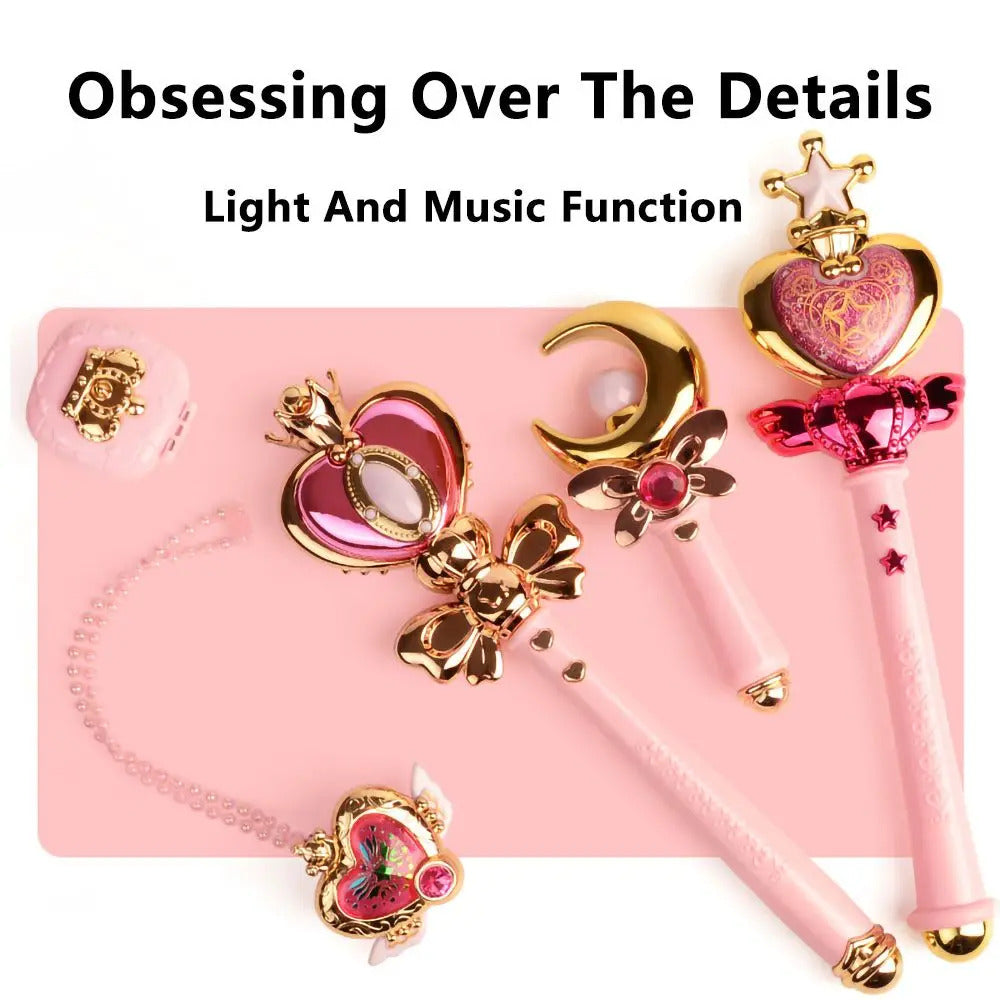 Flower Fairy Glowing Sound Effects Stars Magic Wand Children Magic Fairy Princess Costume Props Dollhouse Party Favor For Girls