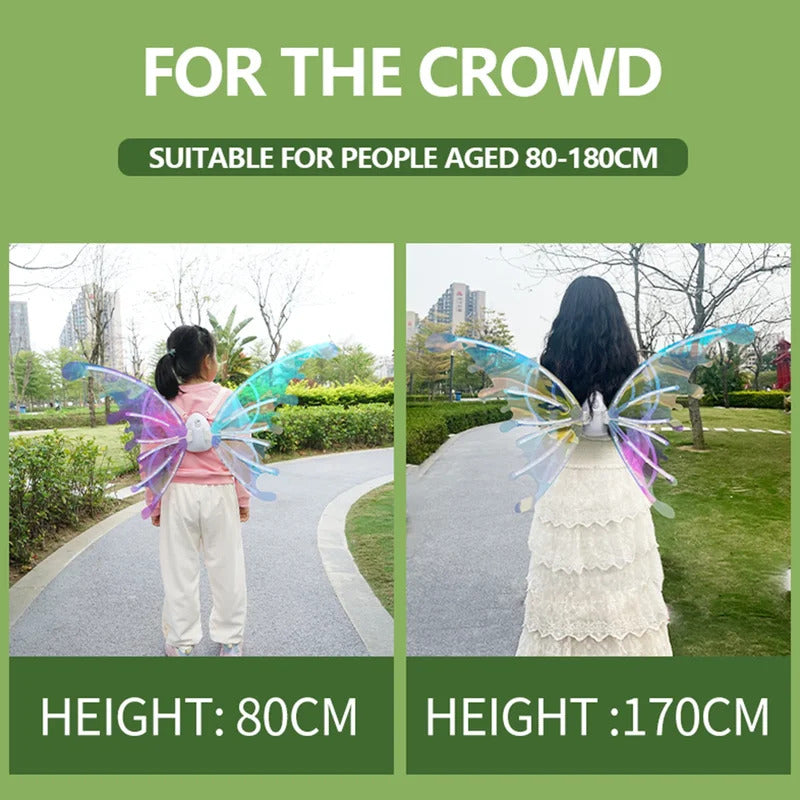 Electric Butterfly Wings Elf Wings Costume Magic Led Bats Wing Cosplay Dress Up For Kids Cats Dogs Halloween Fit Children Gift