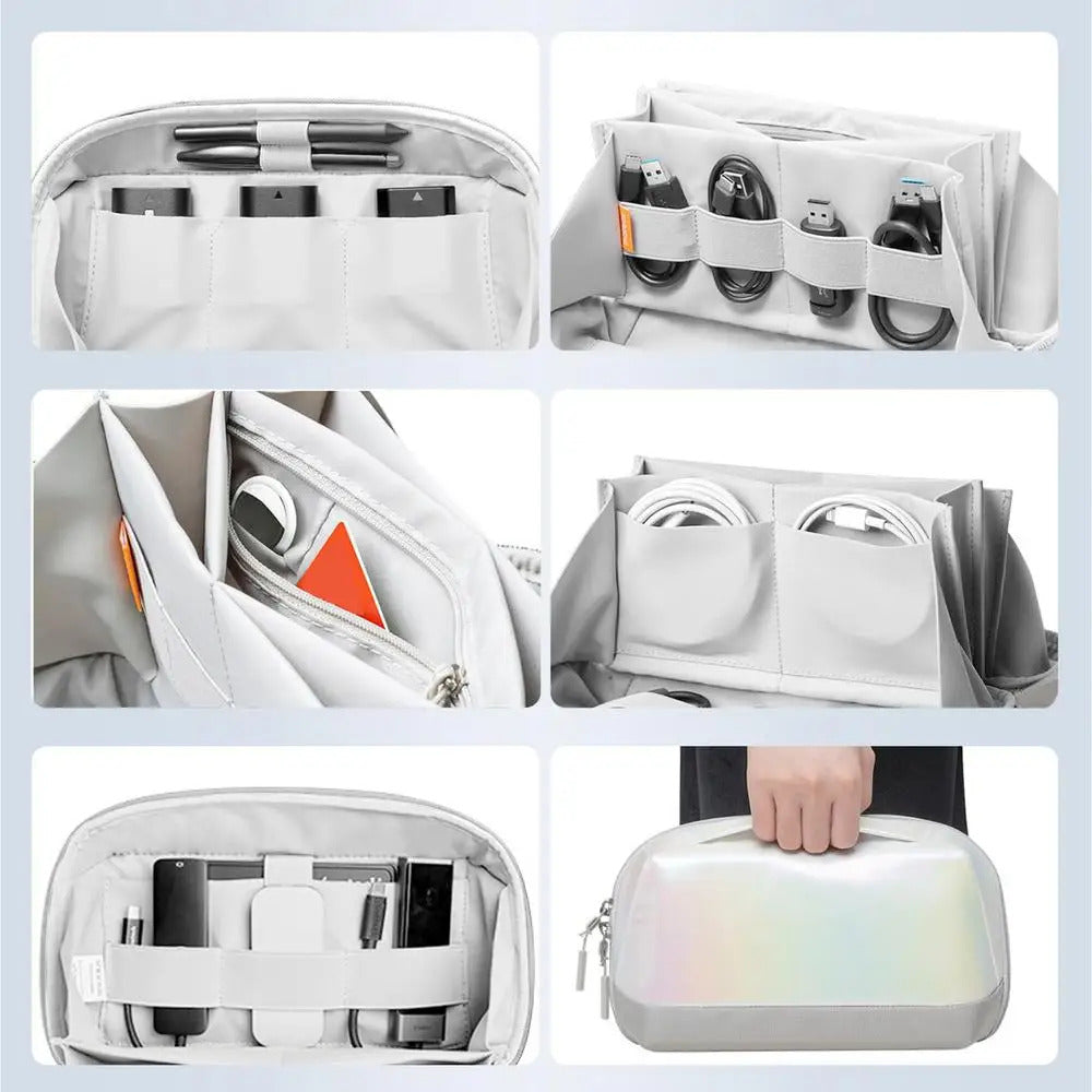 Electronics Travel Organizer 2024 New Electronics Bag Tech Organiser Travel Case Portable Battery Storage Case Cable Storage Box
