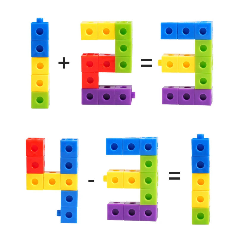 Magic Cube Puzzle Building Blocks Kindergarten Educational Color Recognition DIY Building Blocks Toys Gifts With Changing Colors