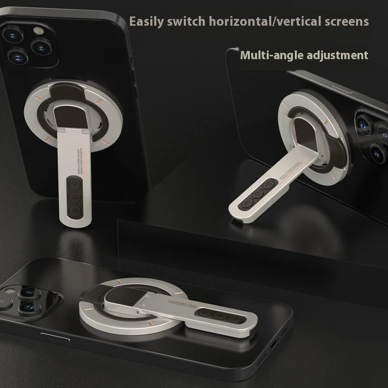 Double-sided Magnetic Luminous Mobile Phone Holder 360° Rotation Decompression Design Zinc Alloy Ultra-thin Portable