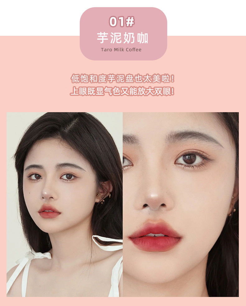 Helen Beauty Nine-Color Eye Shadow Plate Matte Shimmer Sequins Thin and Glittering Smoked Eye Shadow Plate Cross-Border Makeup Wholesale Delivery