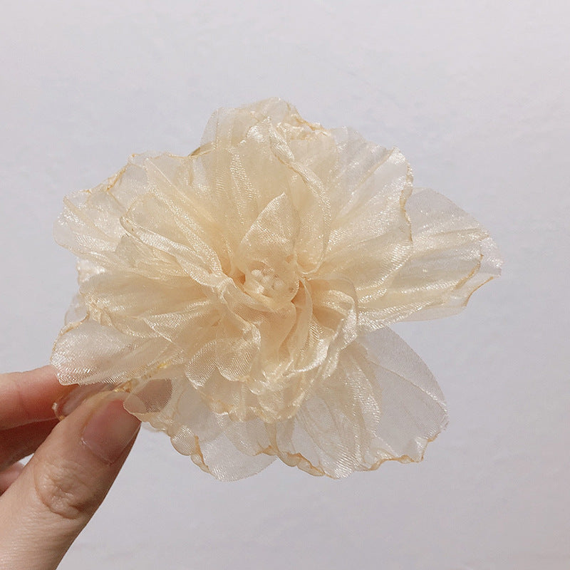 Holiday Organza Flower Barrettes Travel Travel Hair Accessories Atmosphere Clip Duckbill Clip Hairpin Side Clip Headdress