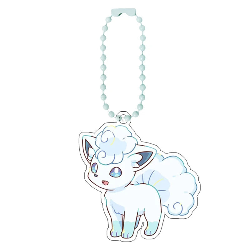 Pokemon Floragato Raichu Rockruff self-Made Cartoon Acrylic Key Chain Backpack Accessories Pendant Anime Classics Collection