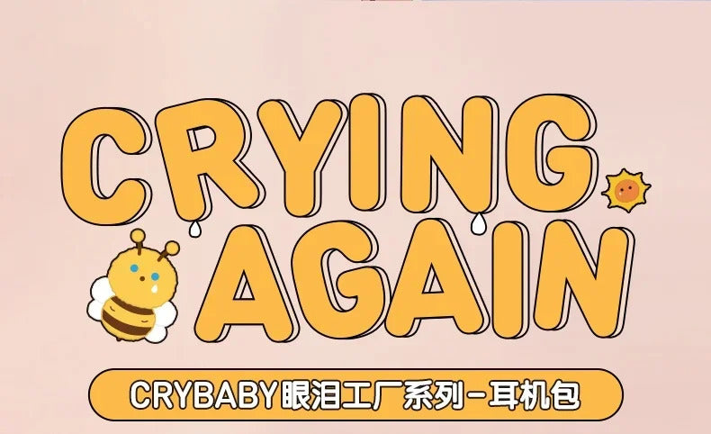 New Genuine Crybaby Series Action Figures Crying Duck Crying Duck Crying Bear Earphone Bag Kids Trendy Peripheral Fashion Gifts